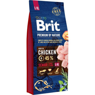 Brit premium by nature senior large / extra large chicken 15kg