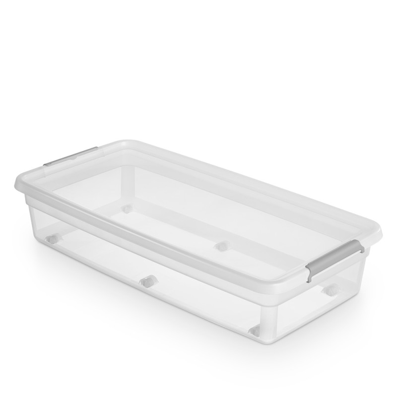 Pojemnik na kółkach Basestore z pokrywą i klipsami 35l 78x39x17cm EAN: 5902541281205