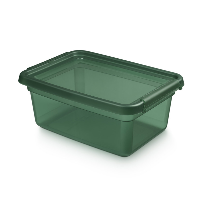 Pojemnik plastikowy do przechowywania z pokrywą Orplast BaseStore Pine zielony 12,5 l