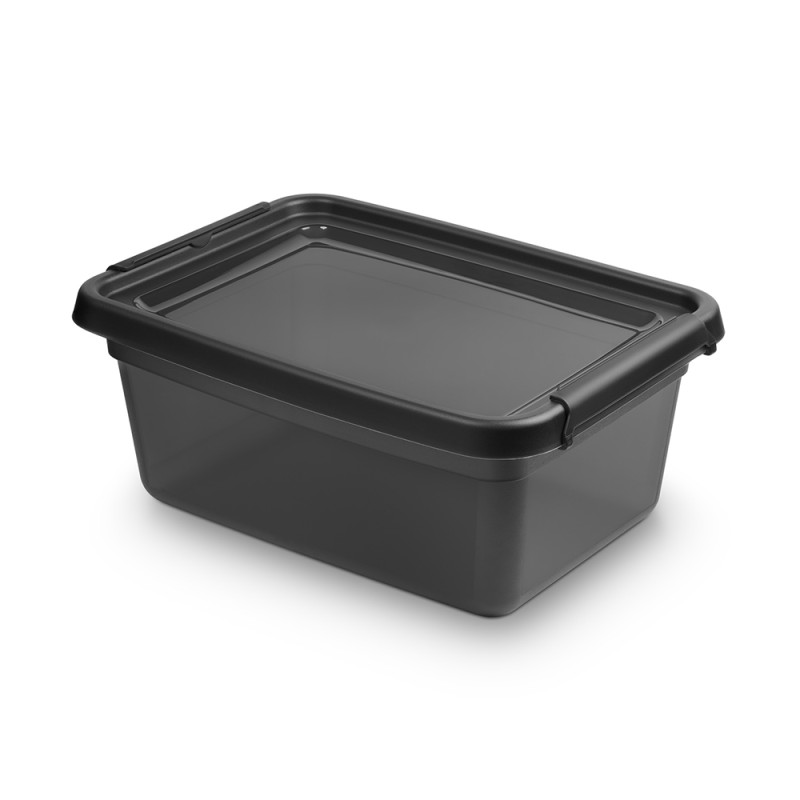 Pojemnik Basestore z pokrywą i klipsami 12,5l coal EAN: 5902541252236