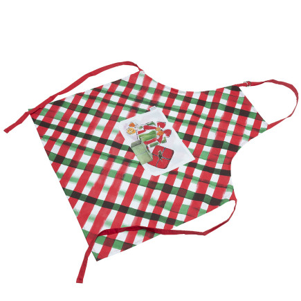 Fartuch kuchenny Klasyka świąt z kieszonką 100% bawełna 70x80 cm EAN: 5904252373323