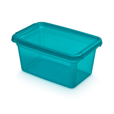BASESTORE POJEMNIK Z POK.I KLIPSAMI 19X28X13CM 4,5L OCEAN (2322)