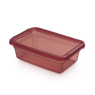 BASESTORE POJEMNIK Z POK.I KLIPSAMI 19X28X9CM 3L RHUBARB (2312)
