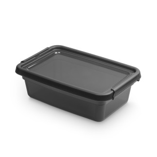 BASESTORE POJEMNIK Z POK.I KLIPSAMI 19X28X9CM 3L COAL (2312)