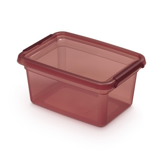 BASESTORE POJEMNIK Z POK.I KLIPSAMI 14X19X9CM 1,5L RHUBARB (2242)