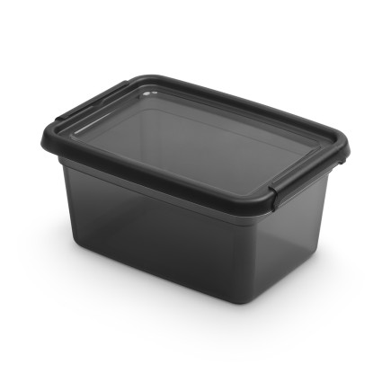 BASESTORE POJEMNIK Z POK.I KLIPSAMI 14X19X9CM 1,5L COAL (2242)