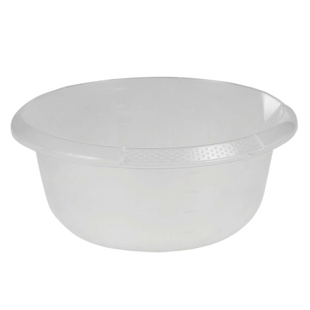 MISKA OKRĄGŁA 24CM 2,5L Z WYLEWKĄ TRANSPARENT (10552)