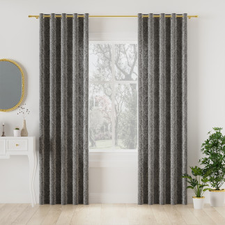 Madeline tkanina dekoracyjna, wysokość 300cm, kolor 024 ciemny szary