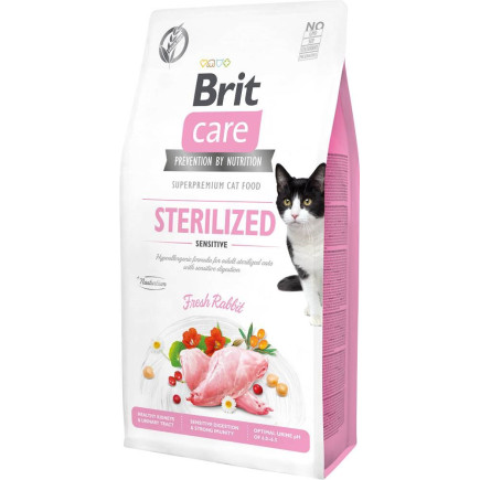 Brit care cat grain-free sterilised sensitive - karma dla kotów wysterylizowanych - 7kg