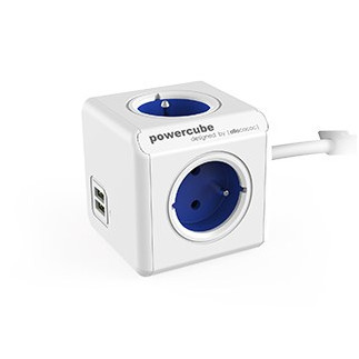 Przedłużacz allocacoc powercube extended usb 2402bl/freupc (1,5m  kolor niebieski)