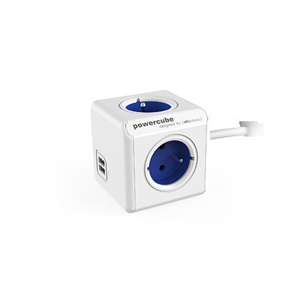Przedłużacz allocacoc powercube extended usb 2402bl/freupc (1,5m  kolor niebieski)