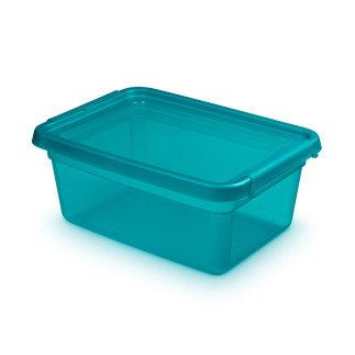 BASESTORE POJEMNIK Z POK.I KLIPSAMI 28X38X16CM 12,5L OCEAN (2522)