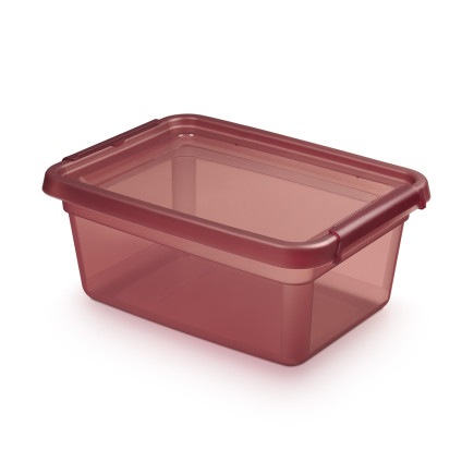 BASESTORE POJEMNIK Z POK.I KLIPSAMI 28X38X16CM 12,5L RHUBARG (2522)