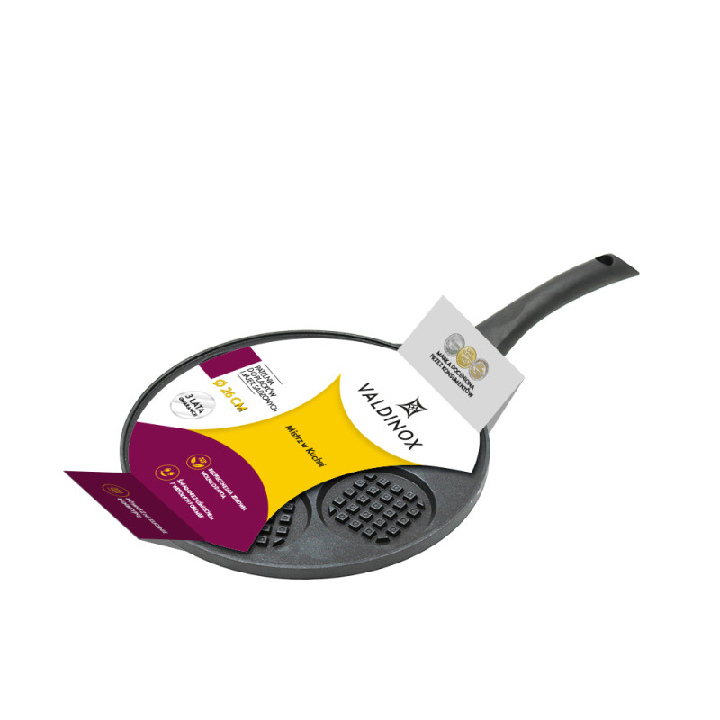 Valdinox Patelnia do Placków i Jajek Smażonych 26cm Wafel, EAN: 5904252377468