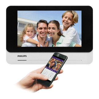 Philips welcomeeye addconnect, monitor, lcd 7", wi-fi + app na telefon, sterowanie bramą, interkom, do rozbudowy zestawów z seri
