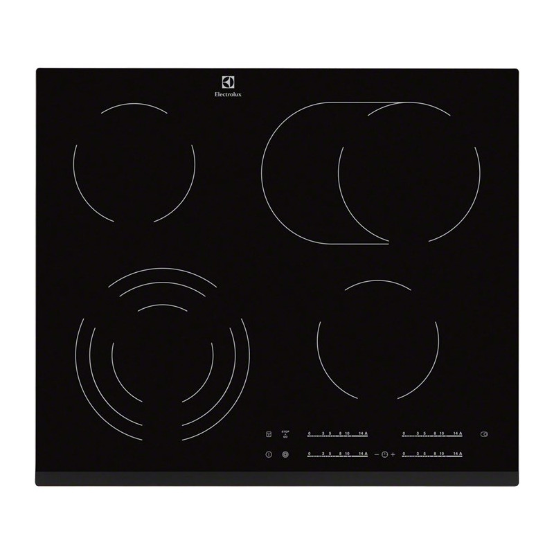 Płyta ceramiczna electrolux ehf6547fxk (4 pola grzejne  kolor czarny)