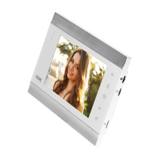 Kolorowy wideo monitor 7" (biały) z darmową aplikacją na telefon