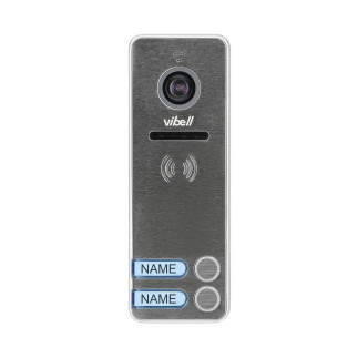 Wideo kaseta 2-rodzinna z kamerą szerokokątną, kolor, wandaloodporna, diody led, do zastosowania w systemach vibell