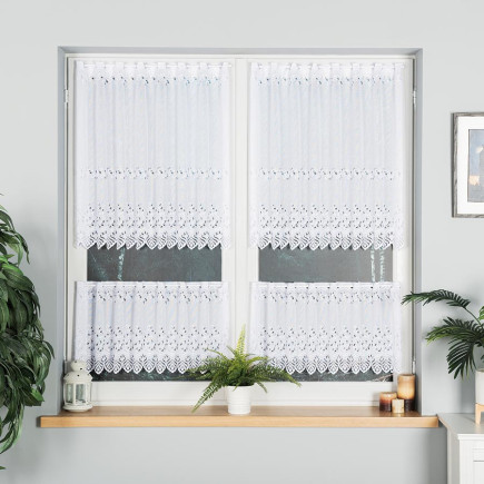 Zazdrostka żakardowa pasowa 80cm biały 001 EAN: 5907693263055