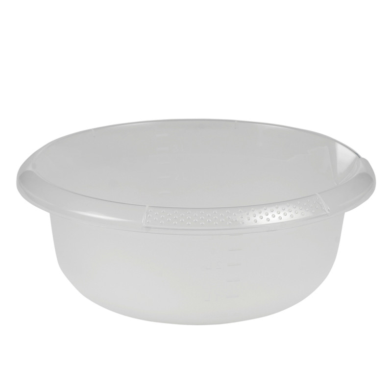 MISKA OKRĄGŁA 28CM 3,5L Z WYLEWKĄ TRANSPARENT (10553)