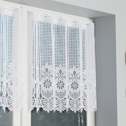 Zazdrostka żakardowa panelowa biała 70cm EAN: 5907693268302