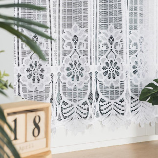 Zazdrostka żakardowa panelowa, wysokość 70cm, kolor 001 biały