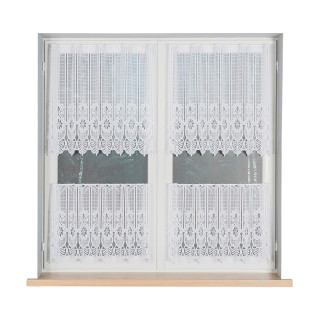 Zazdrostka żakardowa panelowa, wysokość 70cm, kolor 001 biały