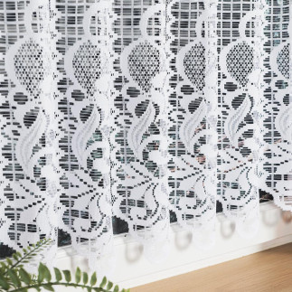 Zazdrostka żakardowa panelowa, wysokość 70cm, kolor 001 biały