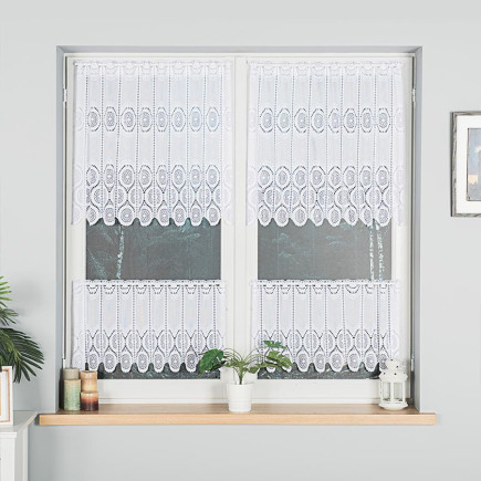 Zazdrostka żakardowa panelowa 40cm biały EAN: 5907693262782