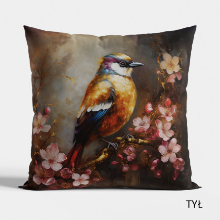 Ptak paloma poszewka dekoracyjna velvet, 40x40cm, kolor 001 różowy