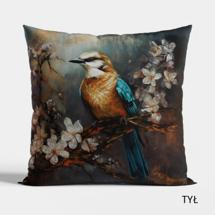 Ptak atos poszewka dekoracyjna velvet, 40x40cm, kolor 001 ciemny turkusowy  petrol