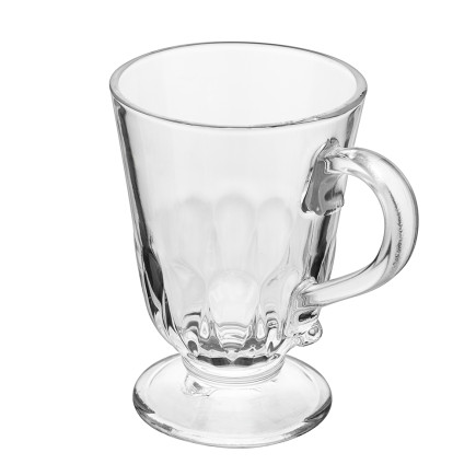 Kubek sienna na stopce 320ml dekorowany pawim piórem, EAN: 5904252377215