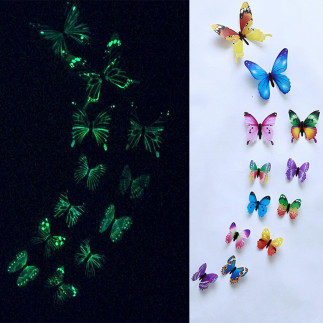 Motyle fluorescencyjne 12szt mix