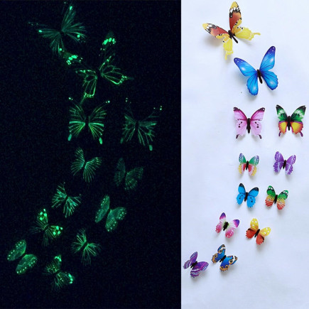 Motyle fluorescencyjne 12szt mix