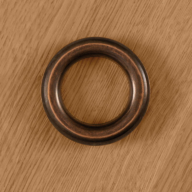 Przelotka metalowa, wysoki kołnierz ln, śr wew 40mm zewn. 62mm, kolor miedź utleniona 041
