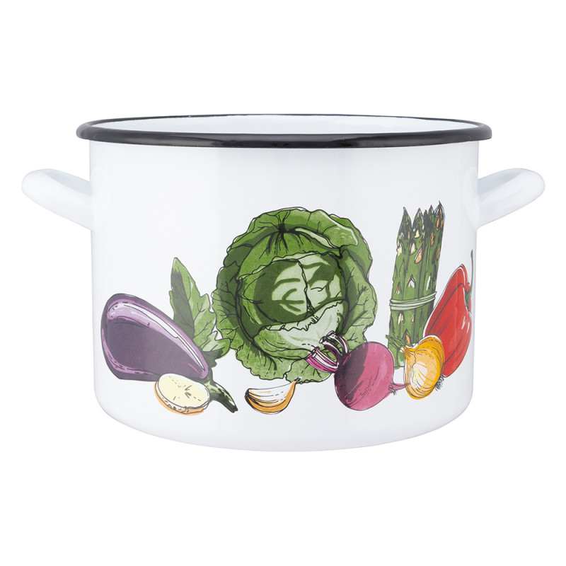 Garnek Prosty 5,8L Ø22cm wys.16cm Dekoracja Warzywa bz EAN: 5904252383322
