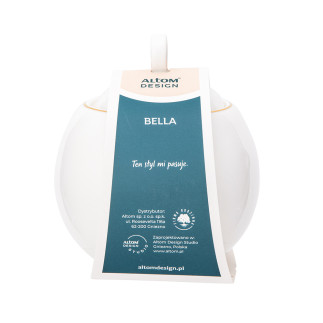 BELLA ZŁOTA LINIA CUKIERNICA 380 ML PORCELANA KREMOWA W OPASCE NEW