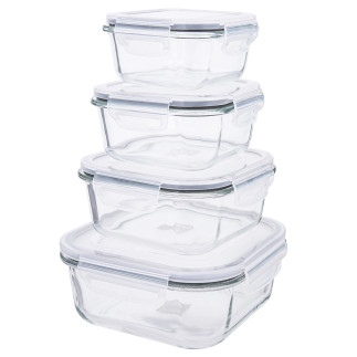 Fresh Pojemnik kwadratowy 1,1L z pokrywką 18,5x18,5x7,5cm EAN: 5904252377048