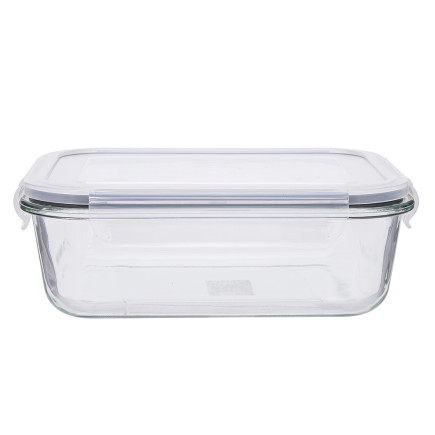 Pojemnik na żywność szklany z pokrywą Fresh prostokątny 0,65 l