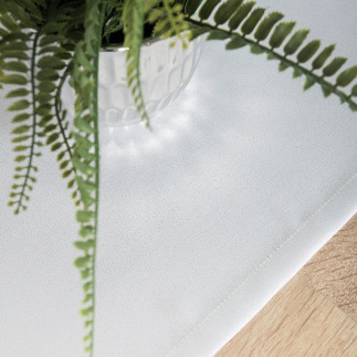 Harper bieżnik wodoodporny, obszyty listwą 2 cm, 40x140cm, kolor 001 biały ze srebrnym lurexem