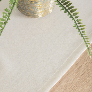 Harper bieżnik wodoodporny, obszyty listwą 2 cm, 40x140cm, kolor 003 biały ze złotym lurexem