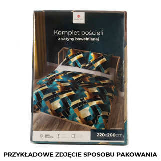Rubik komplet pościeli z satyny bawełnianej 220x200cm