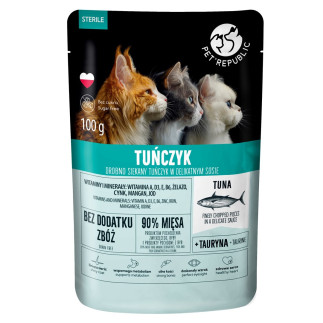 Petrepublic steril fileciki z tuńczykiem dla kota 100g
