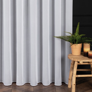 Voile woal soft touch trudnopalny z ołowianką, wysokość 300cm, kolor 001 śnieżnobiały