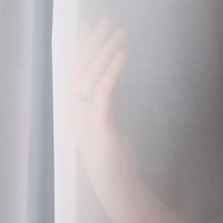 Voile woal soft touch trudnopalny z ołowianką, wysokość 300cm, kolor 001 śnieżnobiały