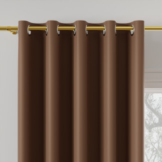 Dona tkanina dekoracyjna typu blackout, wysokość 280cm, kolor 807 ciepły brązowy