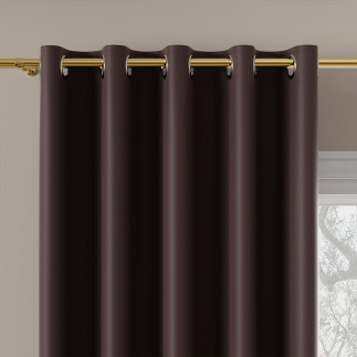 Dona tkanina dekoracyjna typu blackout, wysokość 280cm, kolor 224 czekoladowy brązowy