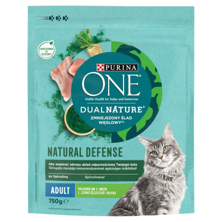Purina one dual nature adult indyk 750g