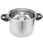Garnek nierdzewny wysoki Emilio 3,3l 18cm z pokrywą szklaną EAN: 5904252383674