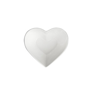Miseczka do dipów i przekąsek porcelanowa Regular serce kremowa 13 cm